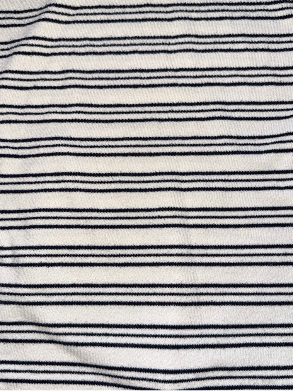 Women’s Striped Hooded Pullover Sweatshirt - White & Navy XS